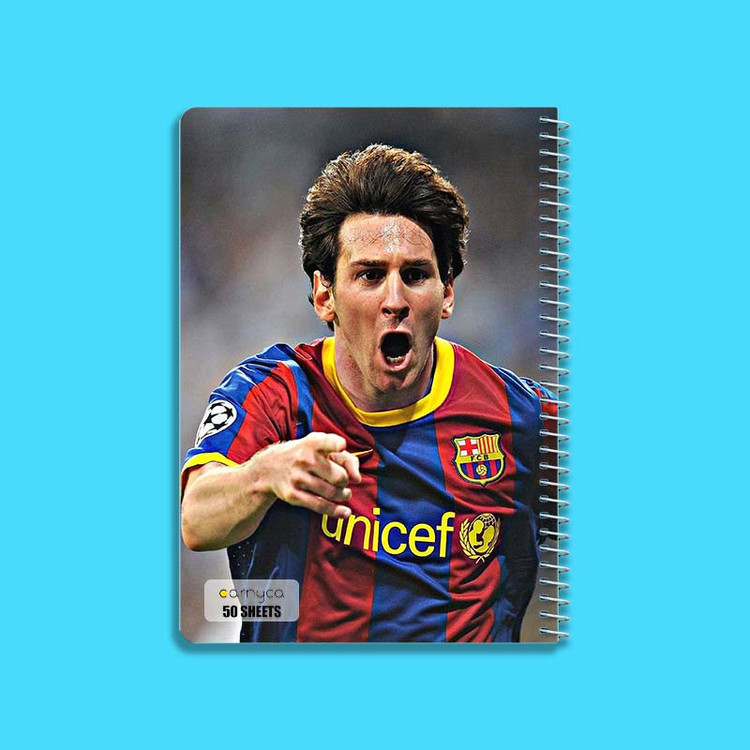 دفتر نقاشی 50 برگ کارنیکا طرح مسی Messi کد 99663 مجموعه 4 عددی