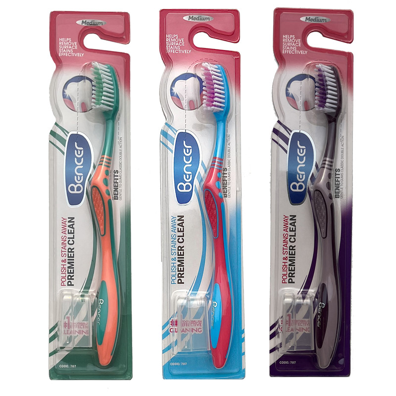 مسواک بنسر  مدل PREMIER CLEAN با برس متوسط بسته 3 عددی