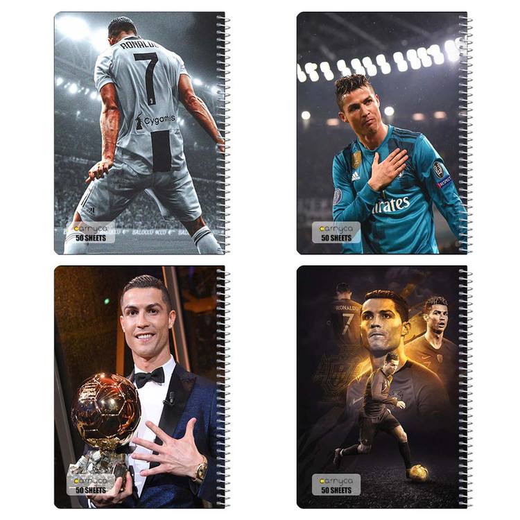 دفتر نقاشی 50 برگ کارنیکا طرح رونالدو Ronaldo کد 59143 مجموعه 4 عددی