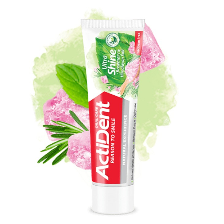 خمیر دندان اکتیدنت مدل Ultra Shine -Ultra Fresh وزن 100 گرم بسته 2 عددی