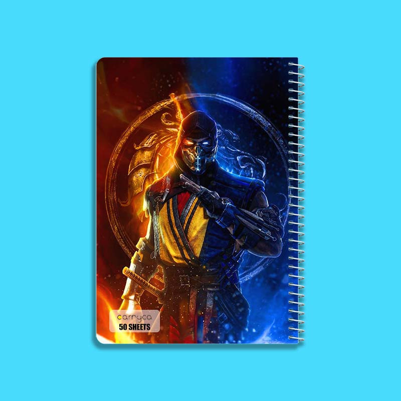 دفتر نقاشی 50 برگ کارنیکا طرح مورتال کامبت Mortal Kombat کد 11804 مجموعه 4 عددی