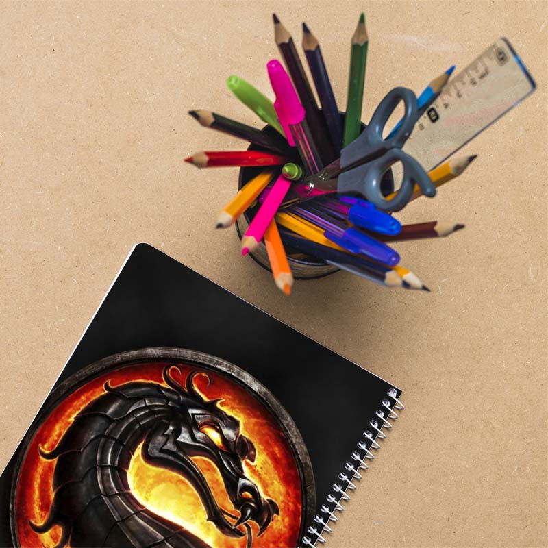 دفتر نقاشی 50 برگ کارنیکا طرح مورتال کامبت Mortal Kombat کد 11804 مجموعه 4 عددی