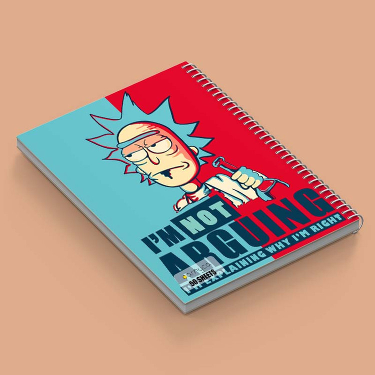 دفتر نقاشی 50 برگ کارنیکا طرح ریک و مورتی Rick and Morty کد 28753 مجموعه 4 عددی