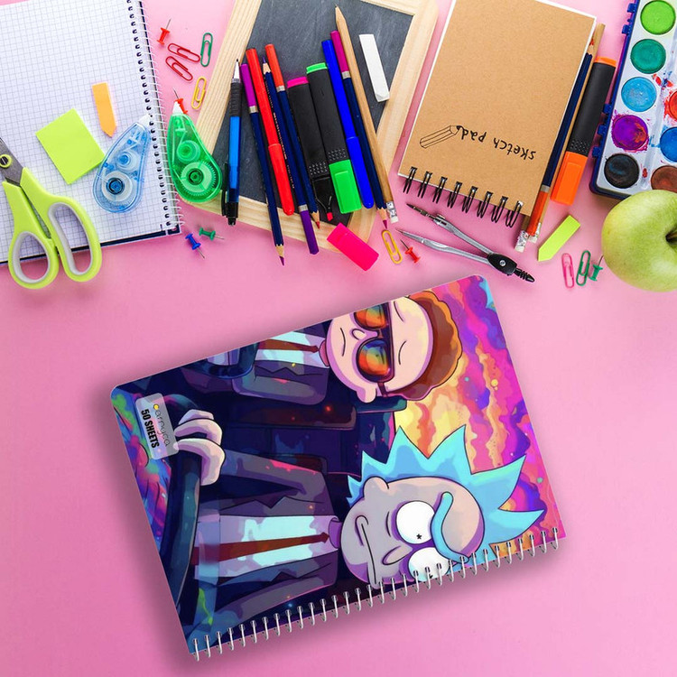 دفتر نقاشی 50 برگ کارنیکا طرح ریک و مورتی Rick and Morty کد 28753 مجموعه 4 عددی