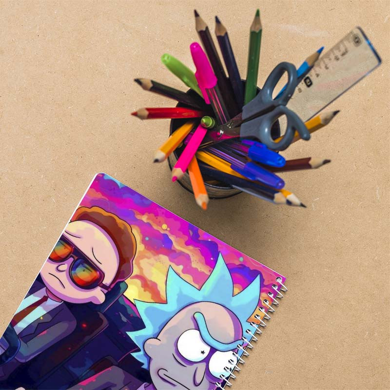 دفتر نقاشی 50 برگ کارنیکا طرح ریک و مورتی Rick and Morty کد 28753 مجموعه 4 عددی