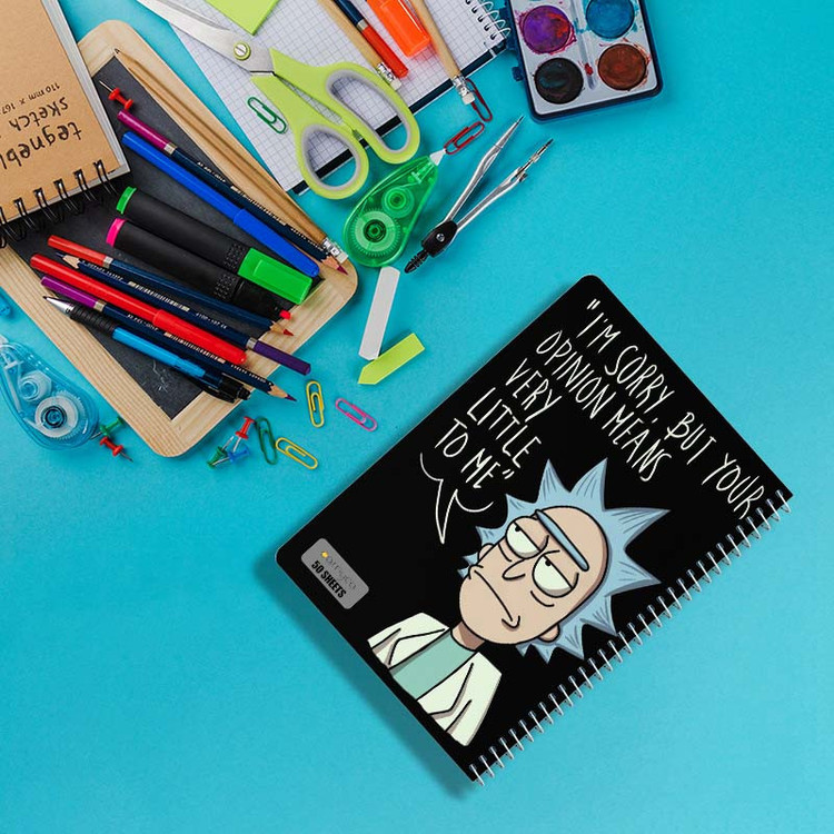 دفتر نقاشی 50 برگ کارنیکا طرح ریک و مورتی Rick and Morty کد 28753 مجموعه 4 عددی