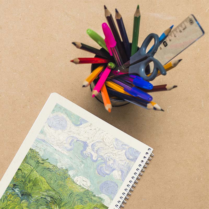 دفتر نقاشی 50 برگ کارنیکا طرح نقاشیهای ونگوگ Van Gogh Paintings کد 66652 مجموعه 4 عددی