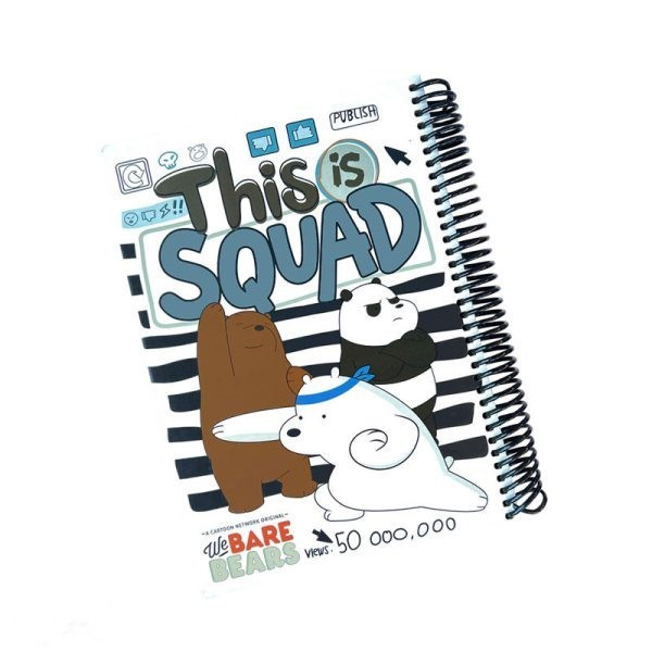 دفتر مشق 100 برگ سیمی مدل لانگو WE BARE BEARS 2 کد ch-790