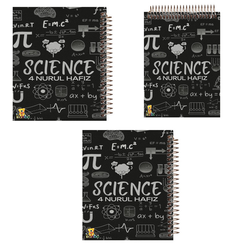 دفتر 100 برگ بانیبو مدل science کد 2752 مجموعه 3 عددی