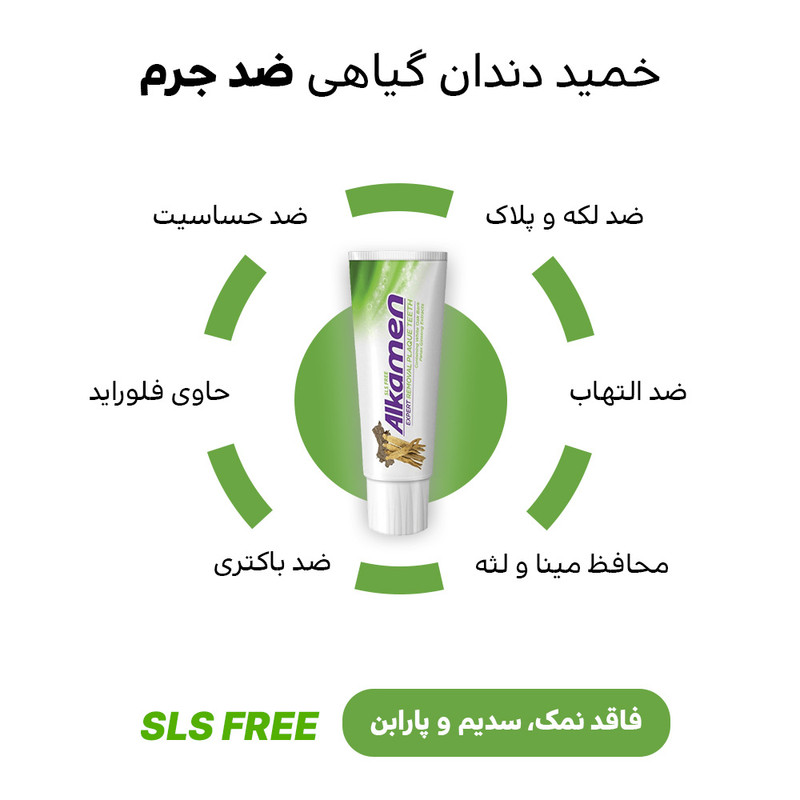 خمیردندان آلکامن مدل Expert Anti-Pluque حجم 75 میلی لیتر