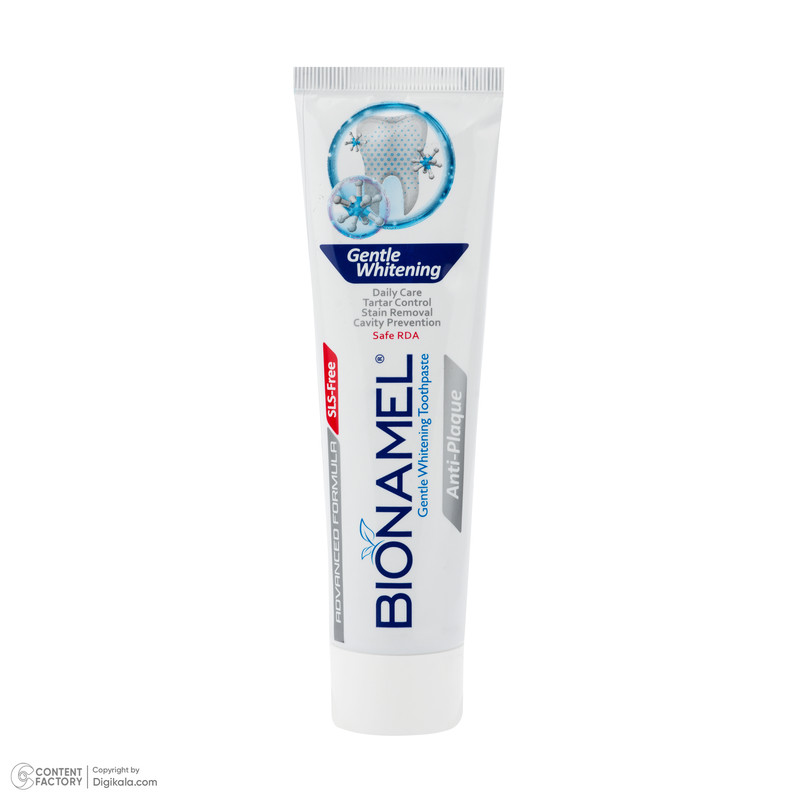 خمیر دندان سفید کننده بایونمل مدل Gentle Whitening با طعم نعناع وزن 130 گرم