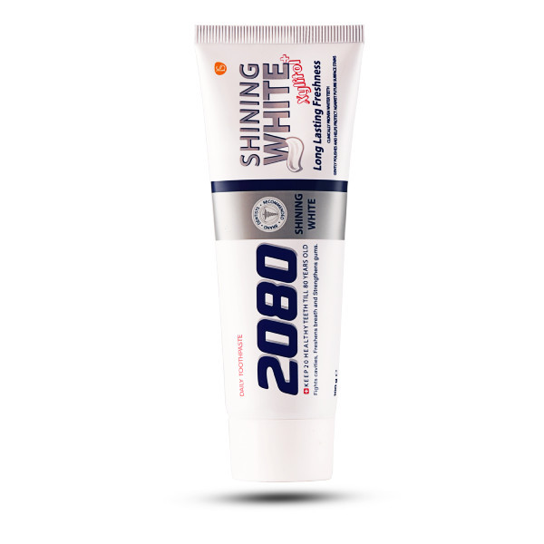 خمیر دندان بیست هشتاد 2080 مدل Shining White حجم 100 میلی لیتر