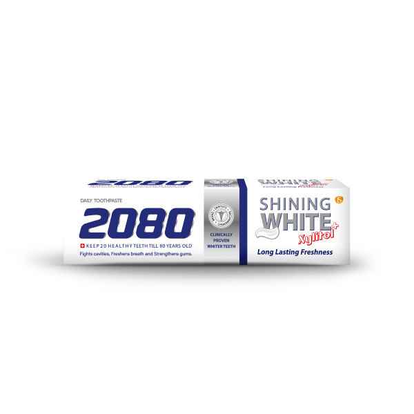 خمیر دندان بیست هشتاد 2080 مدل Shining White حجم 100 میلی لیتر