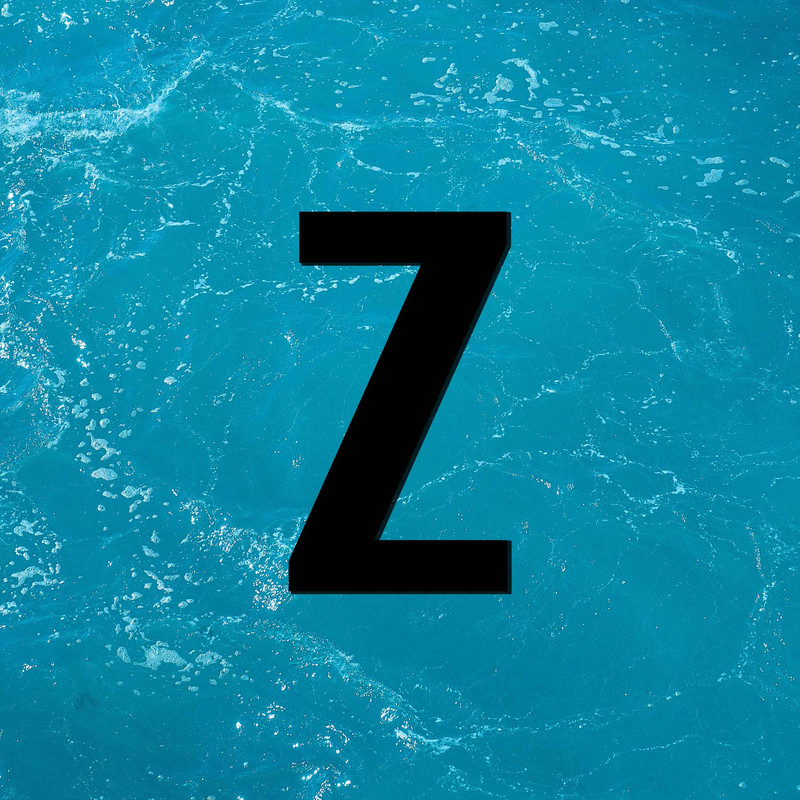 تابلو راهنما آژنگ طرح حروف لاتین کدZ-348