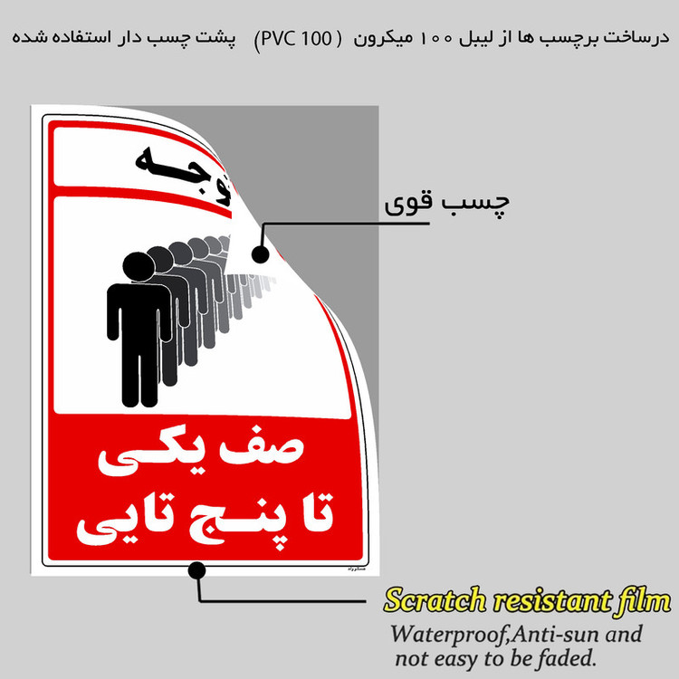 برچسب راهنما مستر راد طرح صف یکی تا پنج تایی کد HSE-OSHA-002