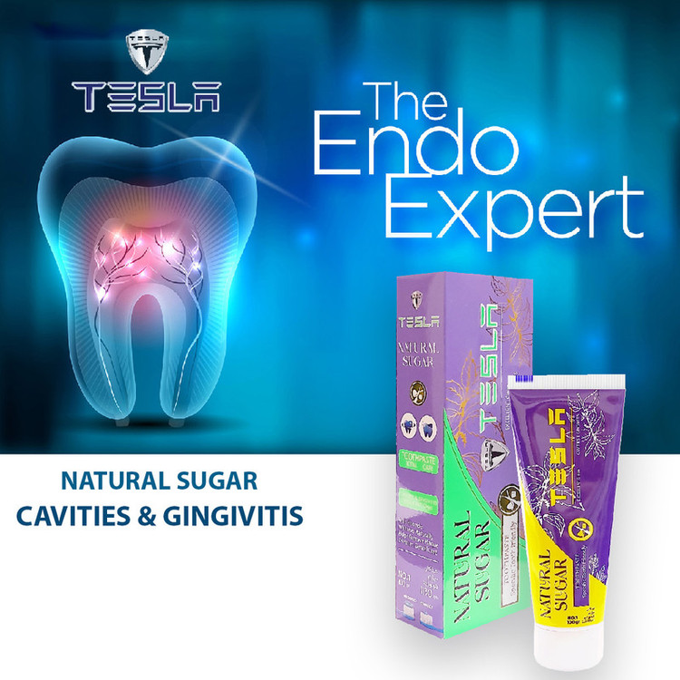 خمیر دندان تسلا مدل Natural Sugar وزن 100 گرم مجموعه 2 عددی