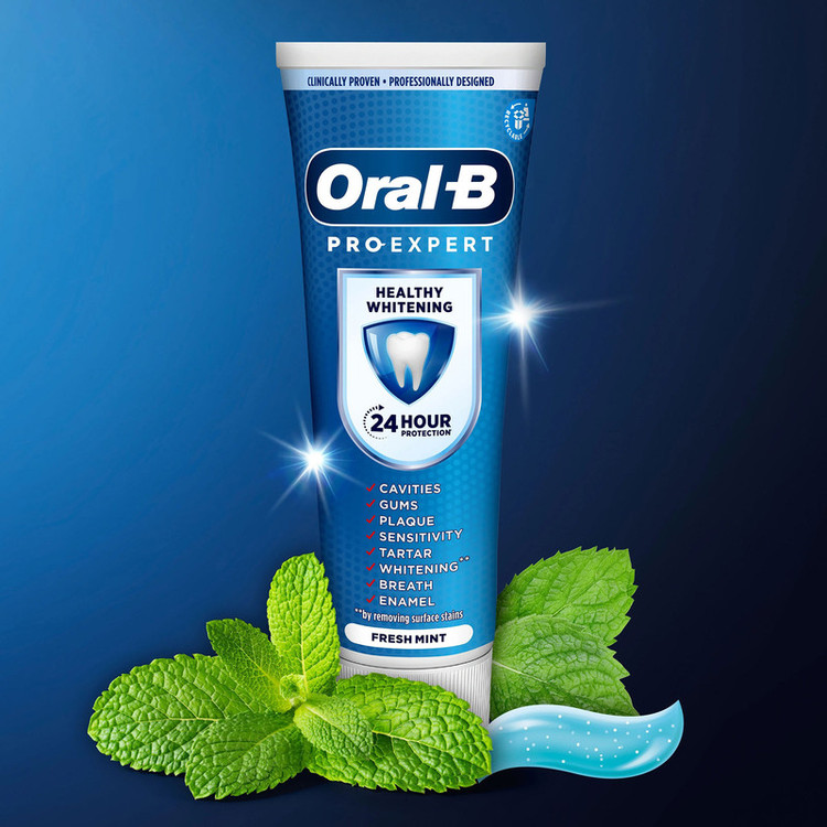خمیر دندان اورال-بی مدل PRO-EXPERT HEALTHY WHITENING حجم 75 میلی لیتر