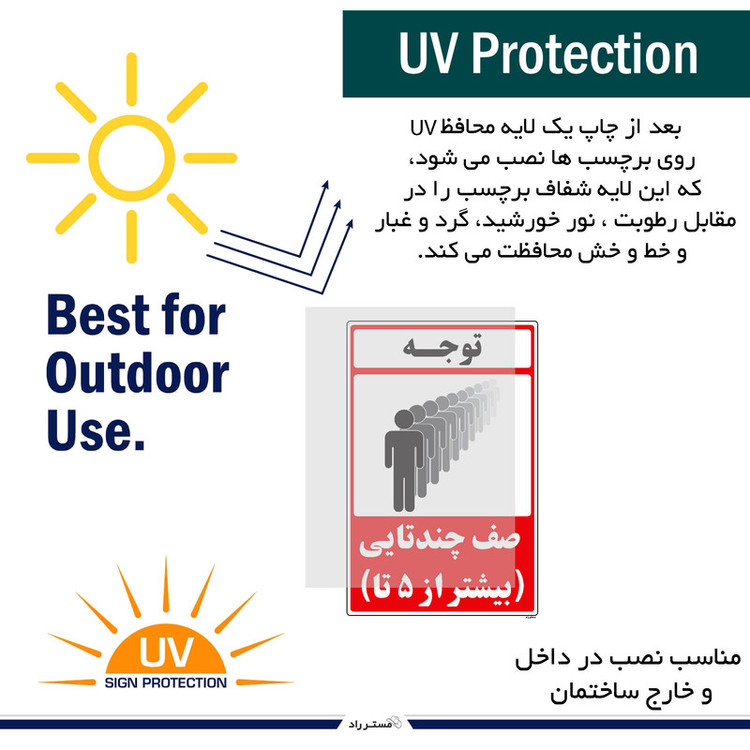 برچسب راهنما مستر راد طرح صف چندتایی بیشتر از 5 تا کد HSE-OSHA-003