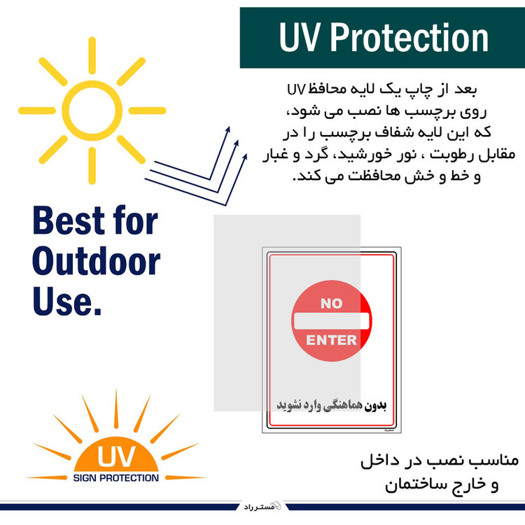 برچسب ایمنی مستر راد طرح بدون هماهنگی وارد نشوید مدل HSE-OSHA-1211