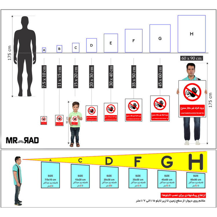 برچسب ایمنی مستر راد طرح ورود افراد غیرمجاز ممنوع مدل HSE-OSHA-1069