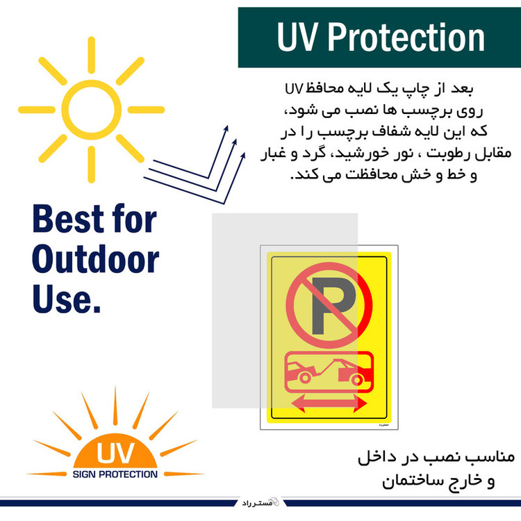 برچسب ایمنی مستر راد طرح پارک ممنوع مدل HSE-OSHA-1406