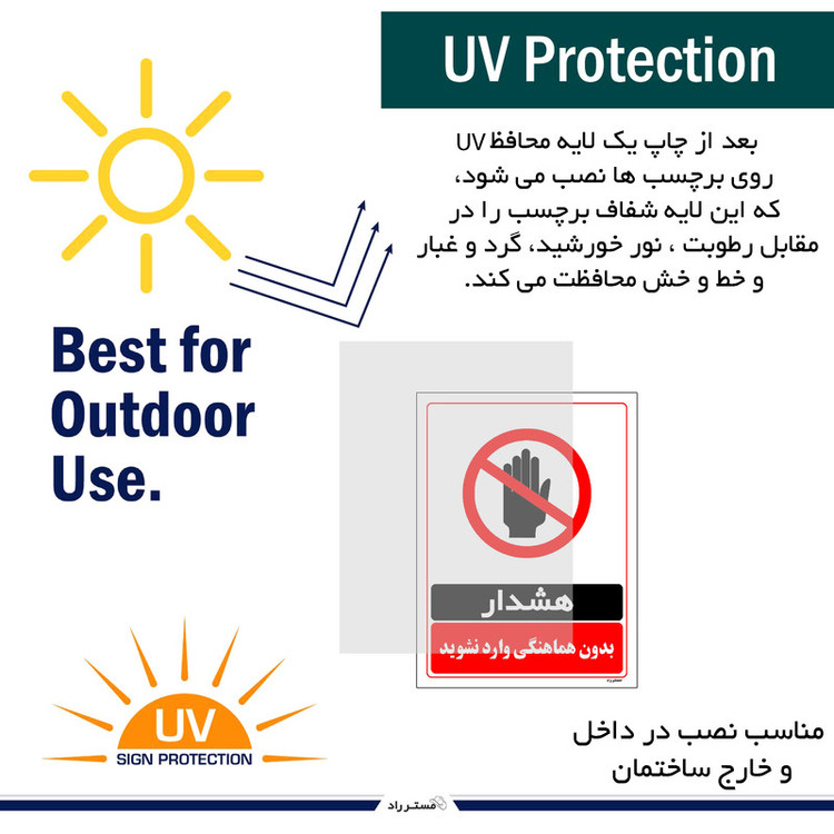 برچسب ایمنی مستر راد طرح بدون هماهنگی وارد نشوید مدل HSE-OSHA-1275