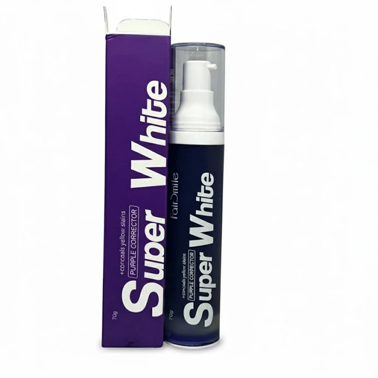 خمیر دندان سفید کننده سوپر وایت مدل PURPLE corrector با طعم نعنا حجم 70 میلی لیتر
