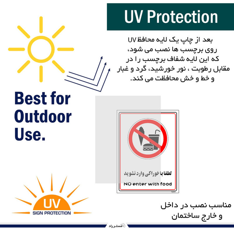 برچسب ایمنی مستر راد لطفا با خوراکی وارد نشوید مدل HSE-OSHA-0984