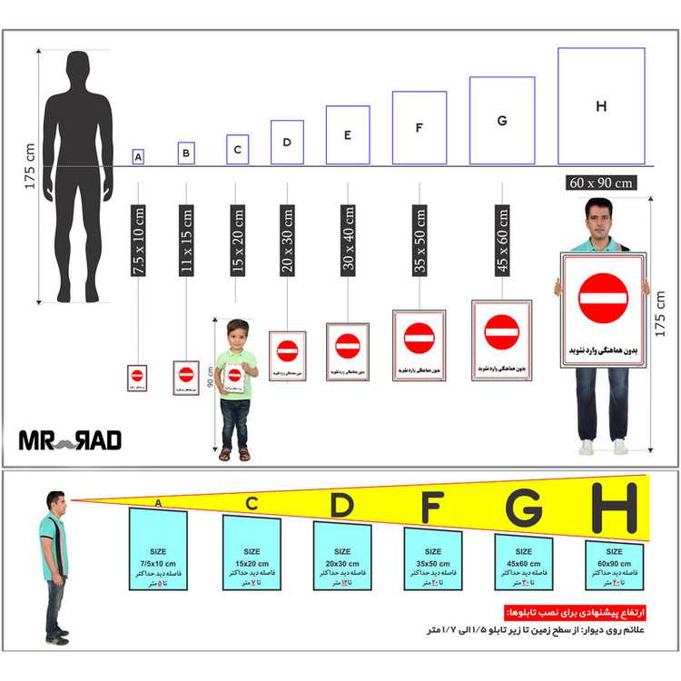 برچسب ایمنی مستر راد طرح بدون هماهنگی وارد نشوید مدل HSE-OSHA-1214