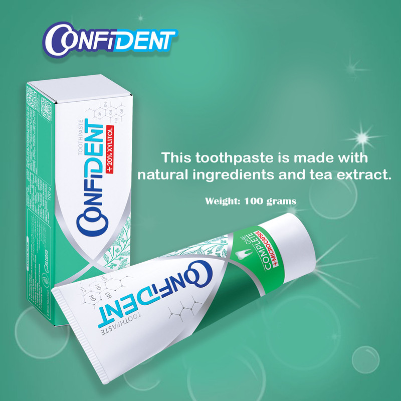 خمیر دندان کانفیدنت مدل Complete Care حجم 100 میلی لیتر مجموعه 2 عددی