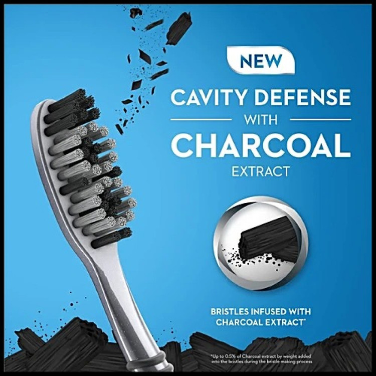 مسواک اورال-بی مدل CHARCOAL CAVITY DEFENSE با برس نرم بسته 4 عددی