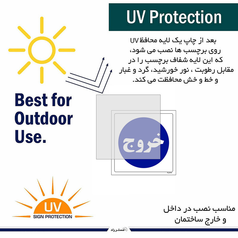 برچسب ایمنی مستر راد طرح خروج HSE-OSHA-2281