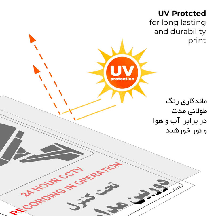 برچسب ایمنی مستر راد طرح تحت کنترل دوربین مدار بسته مدل HSE-OSHA-004