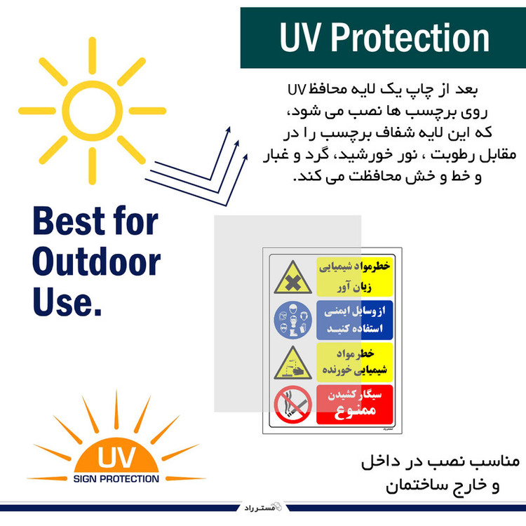 برچسب ایمنی مستر راد طرح خطر مواد شیمیایی زیان آور مدل HSE-OSHA-027