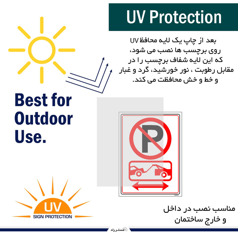 برچسب ایمنی مستر راد طرح پارک ممنوع مدل HSE-OSHA-1405