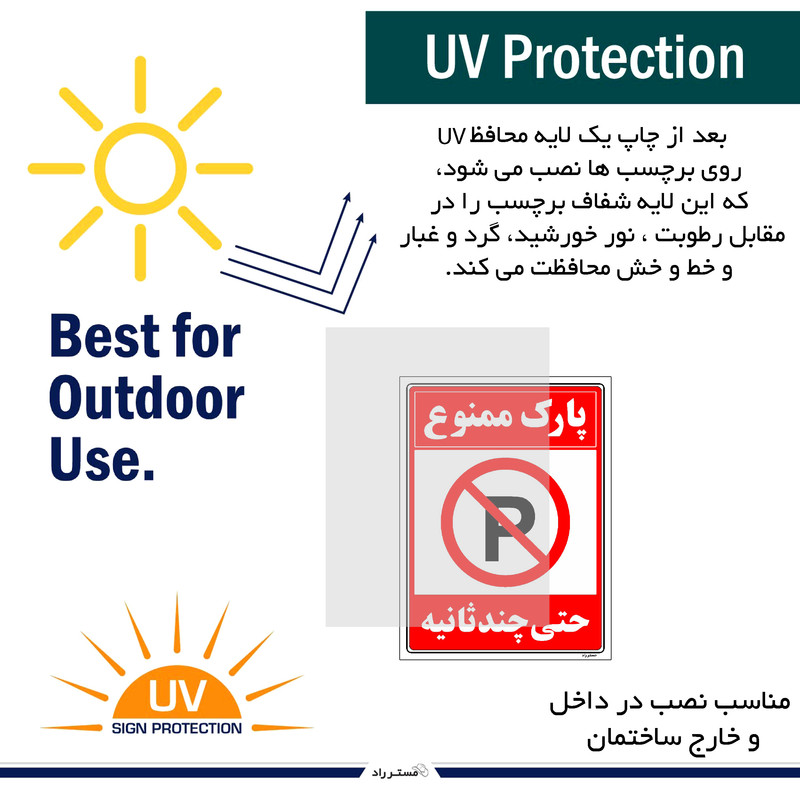 برچسب ایمنی مستر راد طرح پارک ممنوع حتی چند ثانیه مدل HSE-OSHA-1378