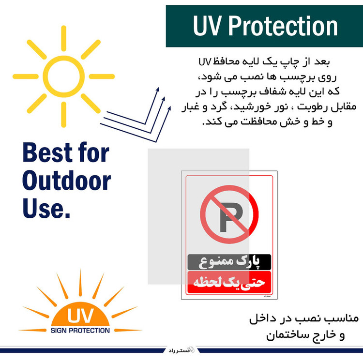 برچسب ایمنی مستر راد طرح پارک ممنوع حتی یک لحظه مدل HSE-OSHA-1335