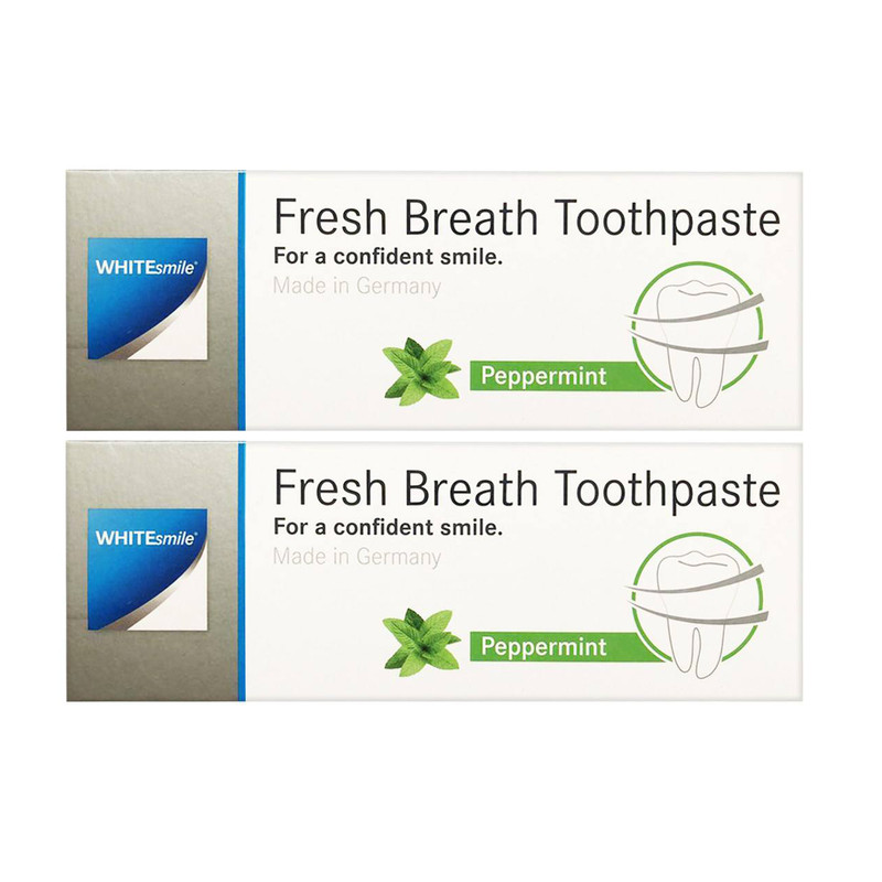 خمیر دندان وایت اسمایل مدل از بین برنده باکتری ها و بوی بد دهان Fresh Breath حجم 70 میلی گرم مجموعه دو عددی