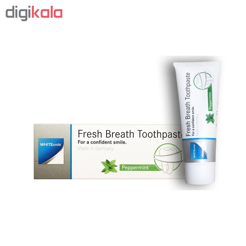 خمیر دندان وایت اسمایل مدل از بین برنده باکتری ها و بوی بد دهان Fresh Breath حجم 70 میلی گرم مجموعه دو عددی