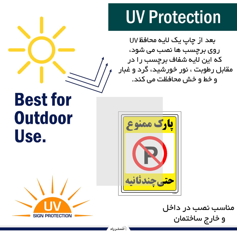 برچسب ایمنی مستر راد طرح پارک ممنوع حتی چند ثانیه مدل HSE-OSHA-1370
