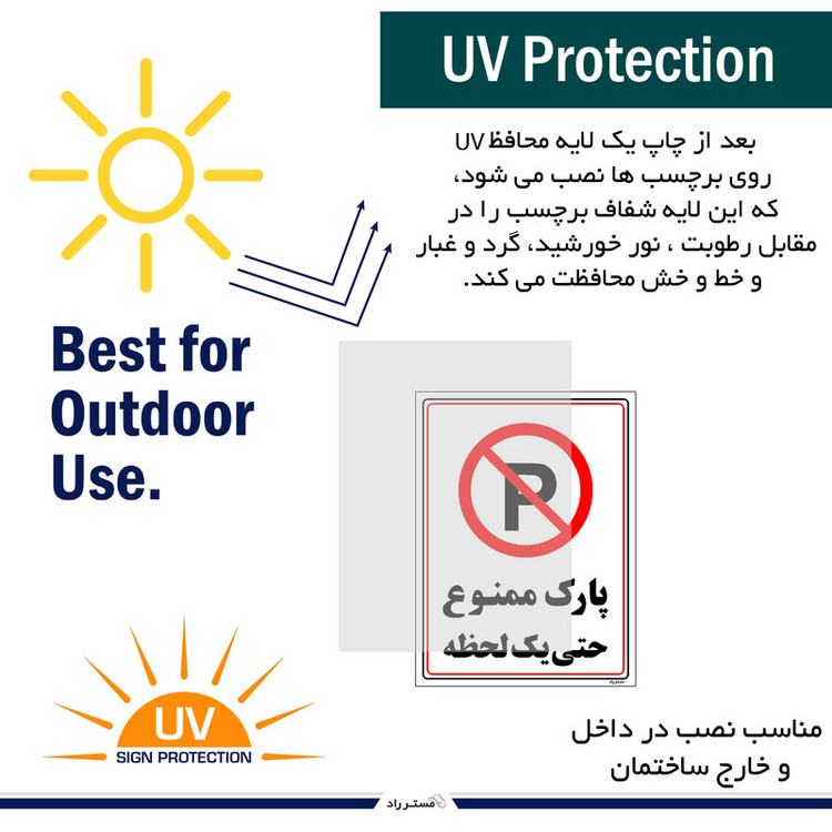 برچسب ایمنی مستر راد طرح پارک ممنوع حتی یک لحظه مدل HSE-OSHA-1338