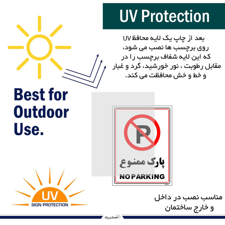 برچسب ایمنی مستر راد طرح پارک ممنوع مدل HSE-OSHA-1312