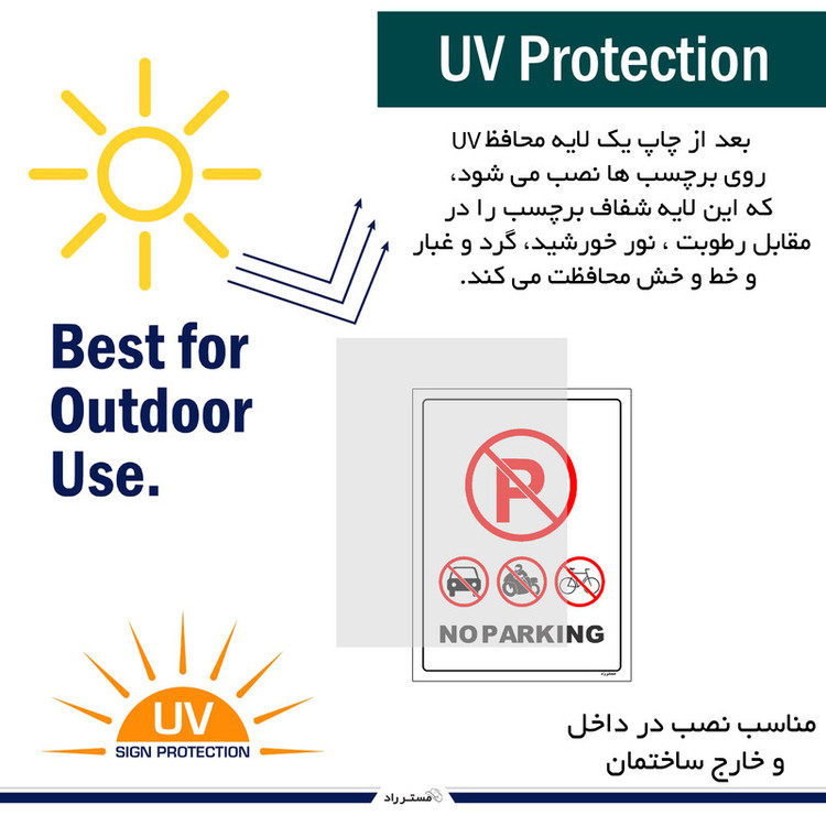 برچسب ایمنی مستر راد طرح پارک نکنید NO PARKING مدل HSE-OSHA-1309