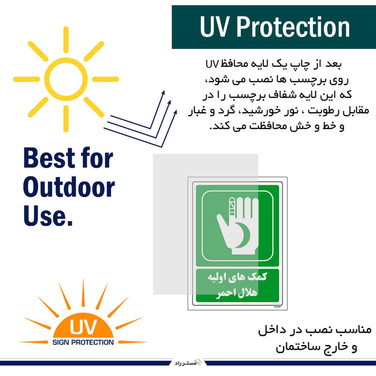 برچسب ایمنی مستر راد طرح مستطیل مدل HSE-OSHA-0005