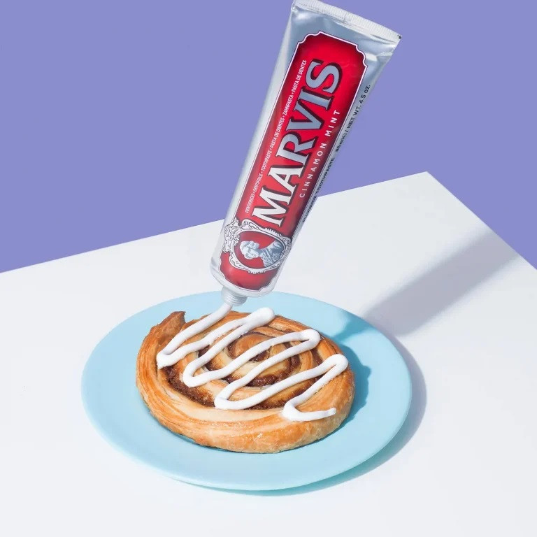 خمیر دندان ضد باکتری مارویس مدل Cinnamon Mint با طعم دارچین و نعناع حجم ۲۵ میلی لیتر