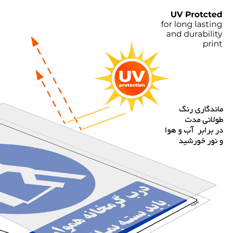 برچسب ایمنی مستر راد طرح درب گرمخانه همواره باید بسته بماند مدل HSE-OSHA-0163