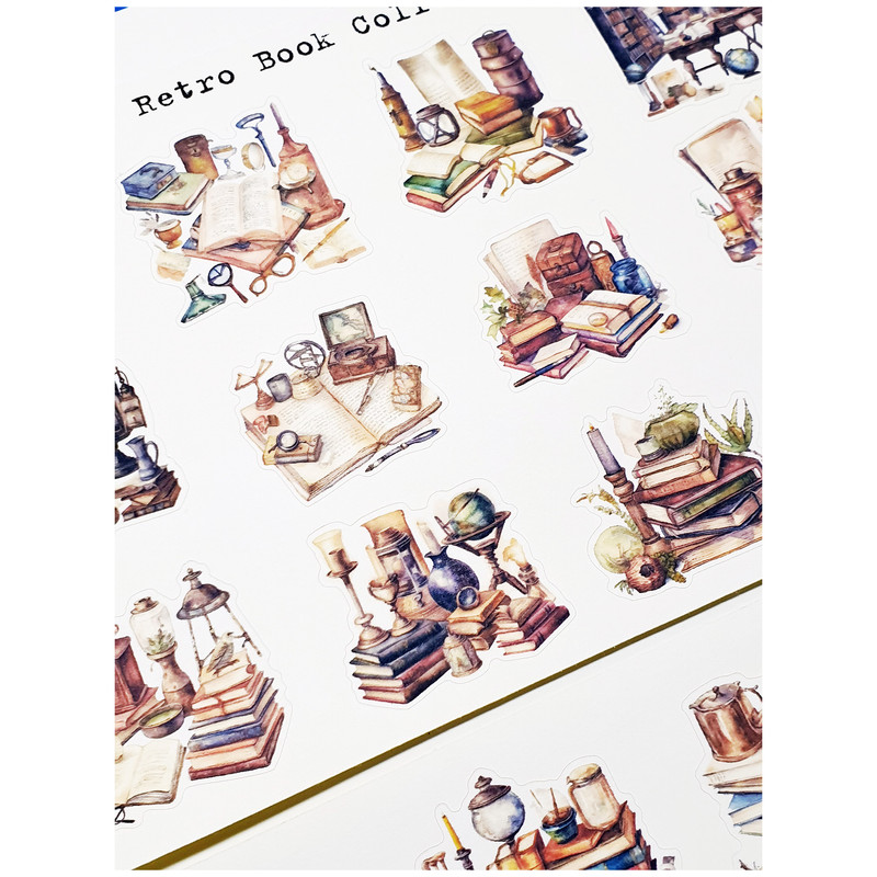 برچسب مدل Retro Book طرح بولت ژورنال و اسکرپ بوک کد 47 بسته 2 عددی