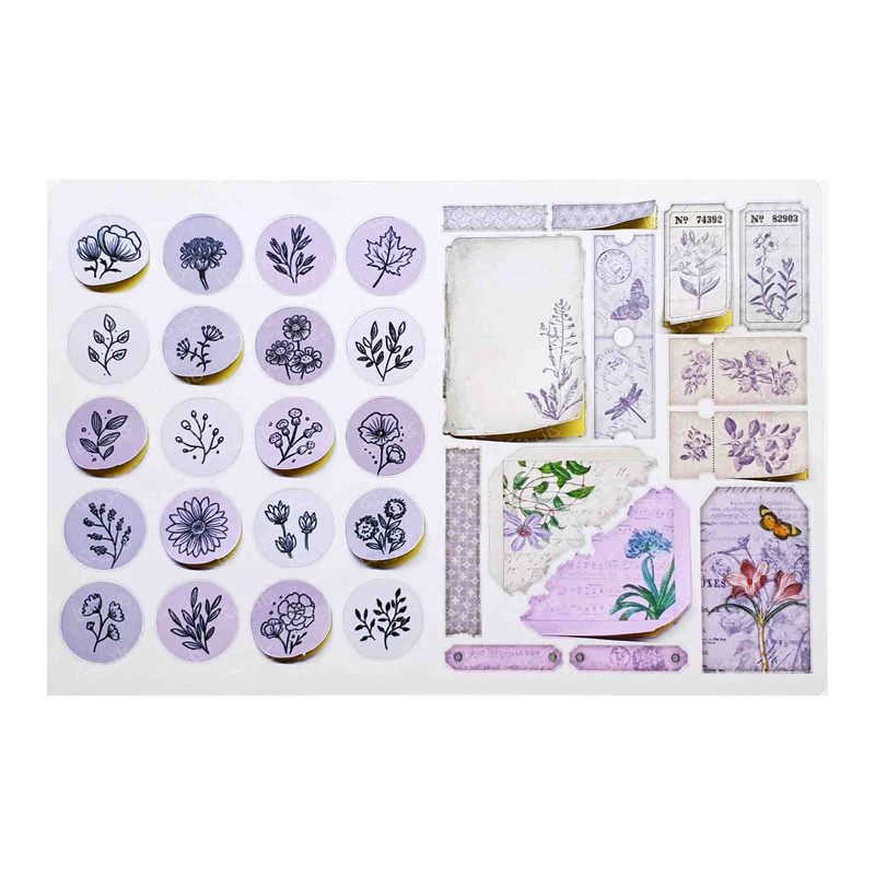 برچسب کاترینکا طرح برش خورده بولت ژورنال و اسکرپ بوک مدل A5 Flower stickers
