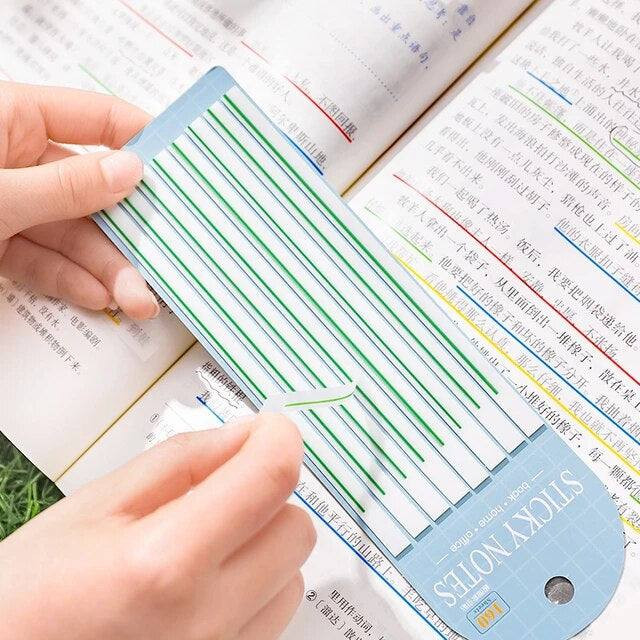 کاغذعلامت گذار چسب دار مدل هایلایتر نواری خطی