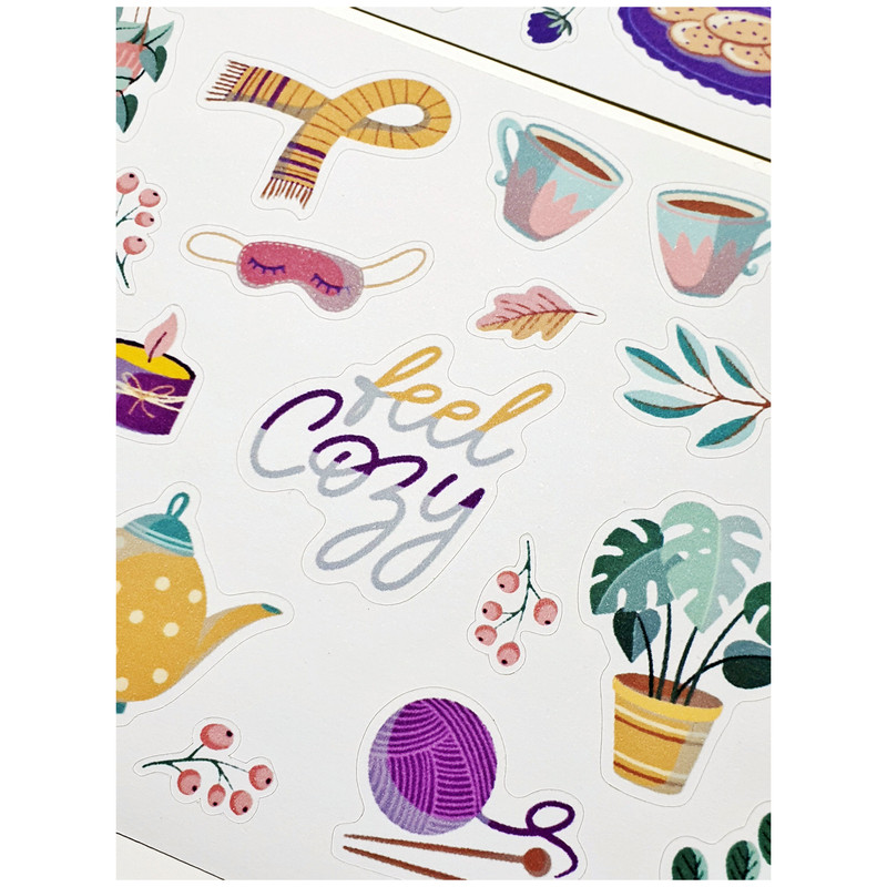 برچسب مدل Feel Cozy طرح بولت ژورنال و اسکرپ بوک کد 40 بسته 2 عددی